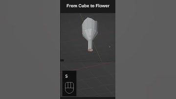 #shorts Low poly model demostration. From Cube to Flower.