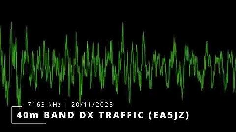 7163 kHz - 40m Band DX Traffic - EA5JZ (20-11-2025)