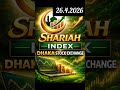 26.4.2026 @Shariahindex :- Dhaka stock exchange #dse #stockmarket #bangladeshstockmarket