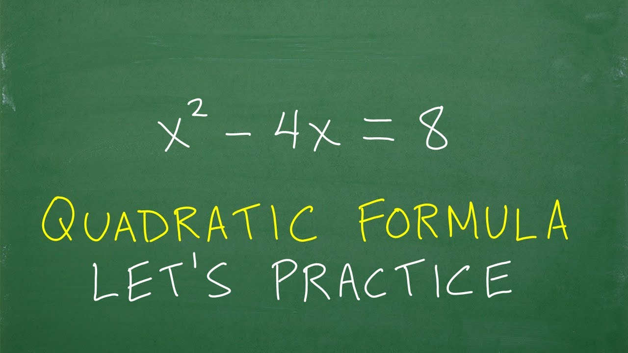 Quadratic Formula Explained - Detailed Step by Step Practice Problem ...