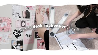 ﹟🍙⨾  aesthetic desk makeover ✦ 。°˖ ( ft. flexispot ) ♡︎ ꜝꜝ