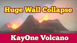 Huge Wall Collapse: Iceland KayOne Volcano Eruption Update, Grindavík Rift Valley