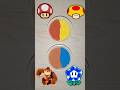 Mario Bros clay color mixing part 2 #supermario #colors #shorts