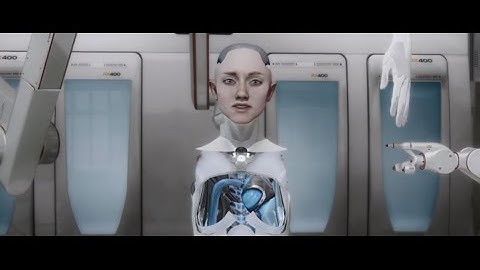 Beautiful Humanoid Robot With Artificial Intelligence  3D Animation
