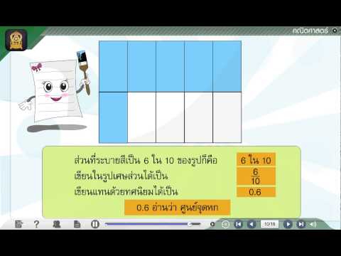 ความหมาย การอ่านและการเขียนทศนิยมหนึ่งตำแหน่ง ตอนที่ 1