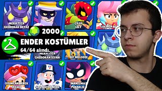 OYUNDAKİ TÜM ENDER KOSTÜMLERİ SATIN ALDIM (64 KOSTÜM) !! BRAWL STARS