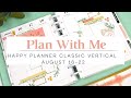 Plan With Me Classic Vertical Happy Planner August  16- August  22
