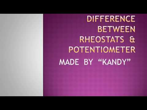 పొటెన్షియోమీటర్ మరియు రియోస్టాట్ మధ్య వ్యత్యాసం