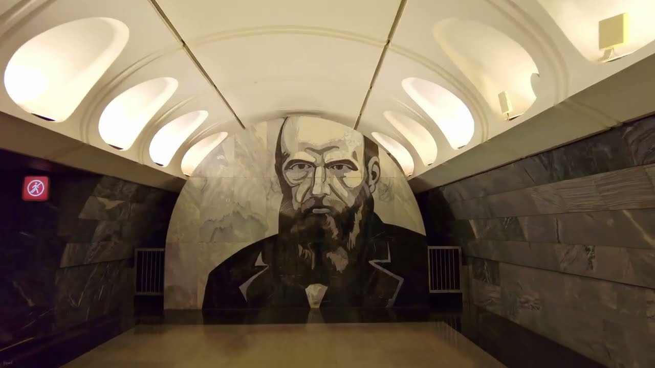 Moscow Metro. Dostoevskaya Station. 4K. YouTube