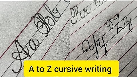 A to Z English capital and small letters writing practice | cursive handwriting 