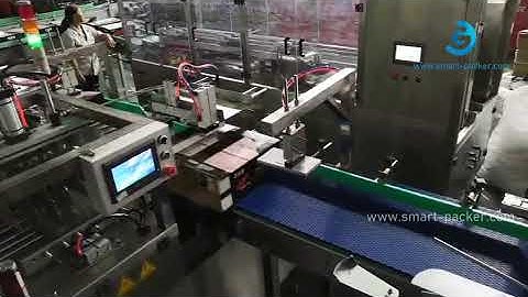 Automatic beer tin can side pushing cartoning line side pusher encasing machine