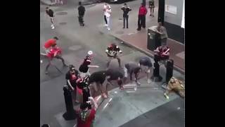 Browns Fans Have Kicker Tryouts in The Streets After Loss to Saints