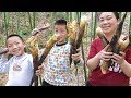 舅公家的笋又長出來了，媳婦鑽進竹林挖個不停，收穫滿滿 | Take the children to dig bamboo shoots, take home Fried meat, delicious