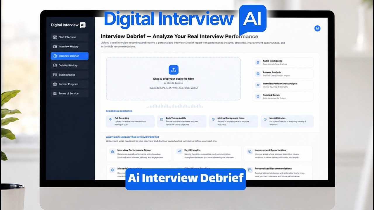 AI Interview Debrief Demo: Analyze Your Real Job Interview & Improve Your Next One