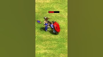 Elite Teutonic Knight vs 2 Elite Woad Raiders (AoE2) #Shorts