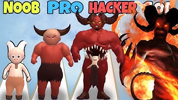 NOOB vs PRO vs HACKER vs GOD in Monster Evolution Run New Update Part2