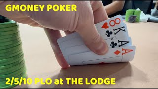 Winning HUGE Pots & BAD BEAT in Crazy Action 2/5/10 PLO Poker Game at The Lodge - GMoney Vlog #2