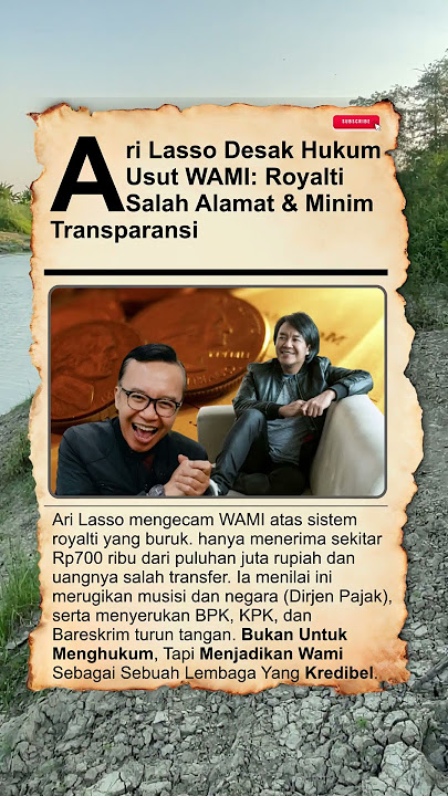 ARI LASSO ANGKAT BICARA SOAL ROYALTI MUSIK DAN WAMI #arilasso #music #musik #feed #feedshorts #fyp