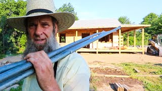 Today we almost passed out! Log Home Build day 54