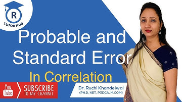 Probable Error and Standard Error in Correlation | Questions| Dr. Ruchi Khandewal