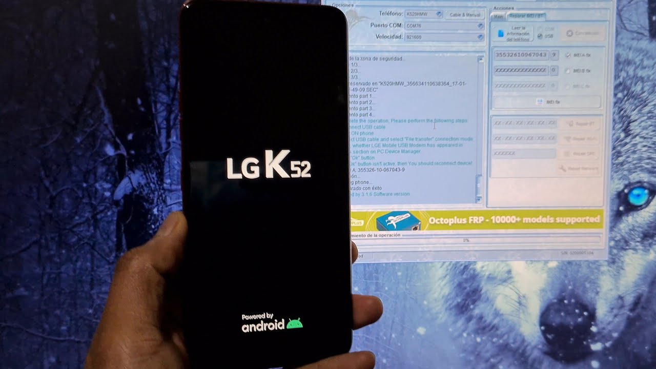 Reparación IMEI LG K52 (K520HM) ️ Octoplus LG