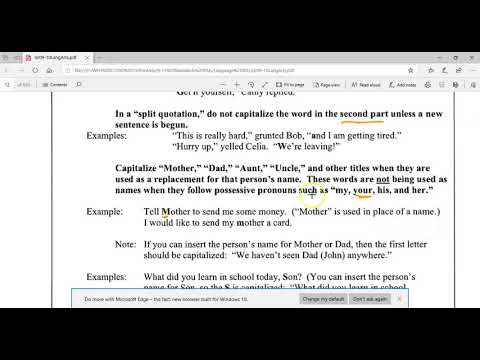Language Lesson 3 Capitalization Rules