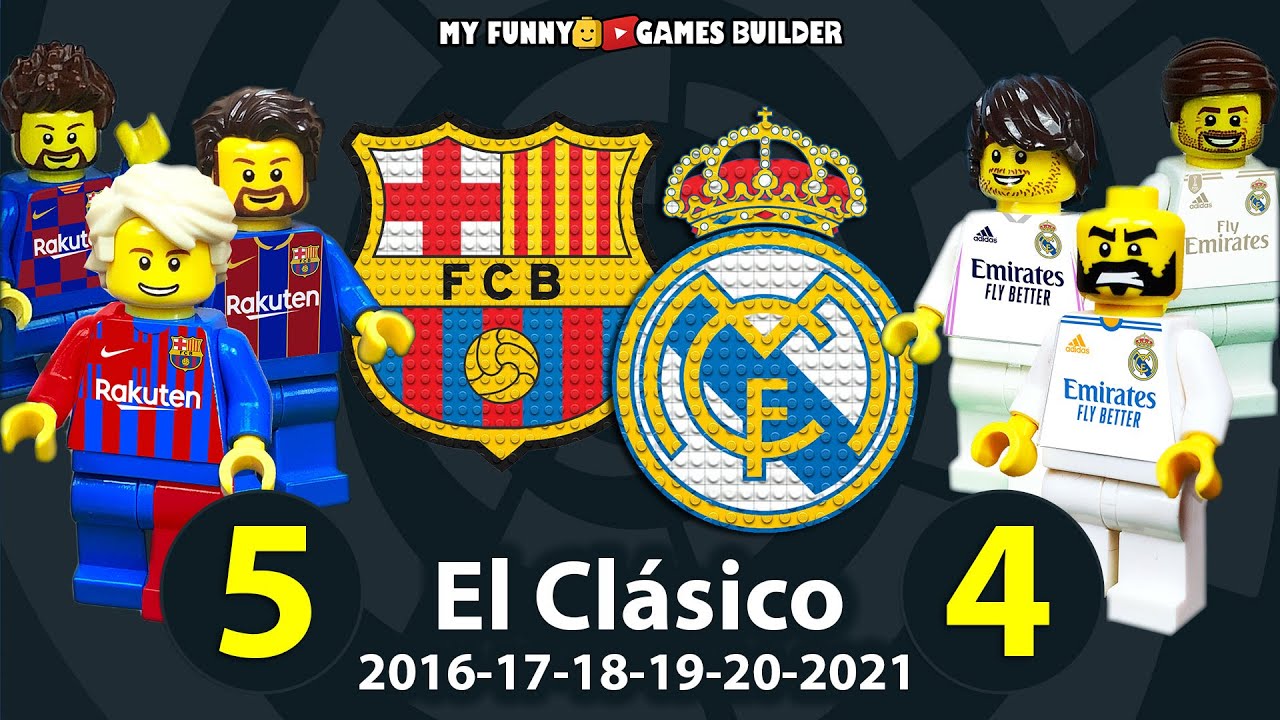 Real Madrid vs Barcelona 0-4 • El Clasico LaLiga 2022 All Goals Highlights  ElClasico Lego Football 