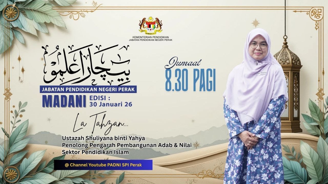 187.Bicara Ilmu Jumaat (BIJ) MADANI JPN Perak Edisi 30 Januari 2026
