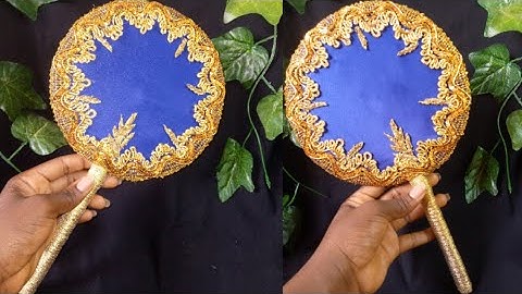 HOW TO MAKE TRENDING AFFORDABLE ASOEBI BRIDAL HANDFAN // Detailed Tutorial Video