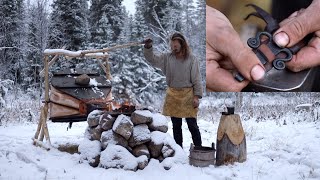 Making leather belt  blacksmithing