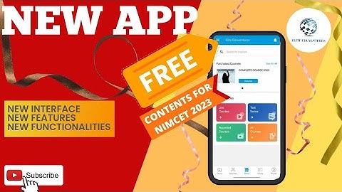 New Application for Nimcet 2023 Aspirants by Elite Eduventures #elite #eduventures #nimcet2023