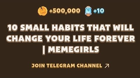 10 Small Habits That Will Change Your Life Forever | Today Video Code 6 September Video