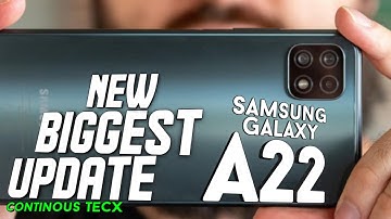 A22 Samsung Galaxy New🔥Latest Big Update 2022 #newupdate #samsung #a22 -Continous TecX