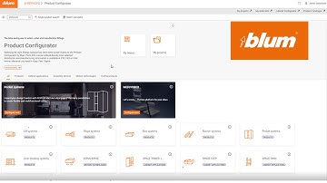 New start page for the Blum Product Configurator | Blum