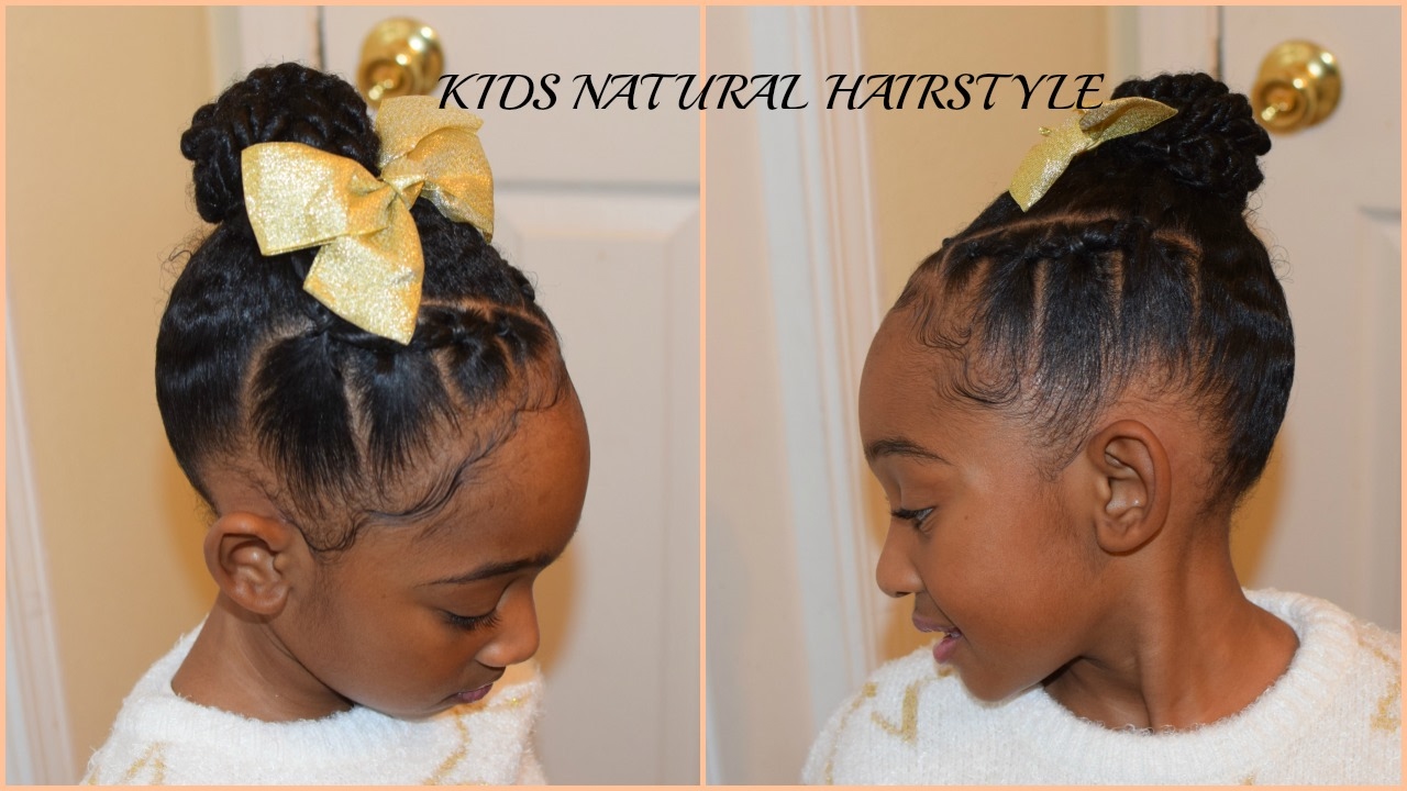 Beginner Friendly Rubberband Braids Cornrows Quick Kids Natural Hairstyle Back To School Youtube