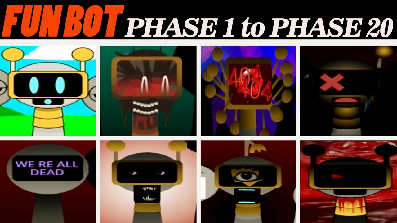 Incredibox Sprunki but FUN BOT in phase 1,2,3,4,5,6,7,8,9,10,11,12,13 ...