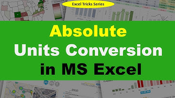 Absolute Unite Conversion - How to Convert Measurements in Microsoft Excel - Excel 2023 Tricks