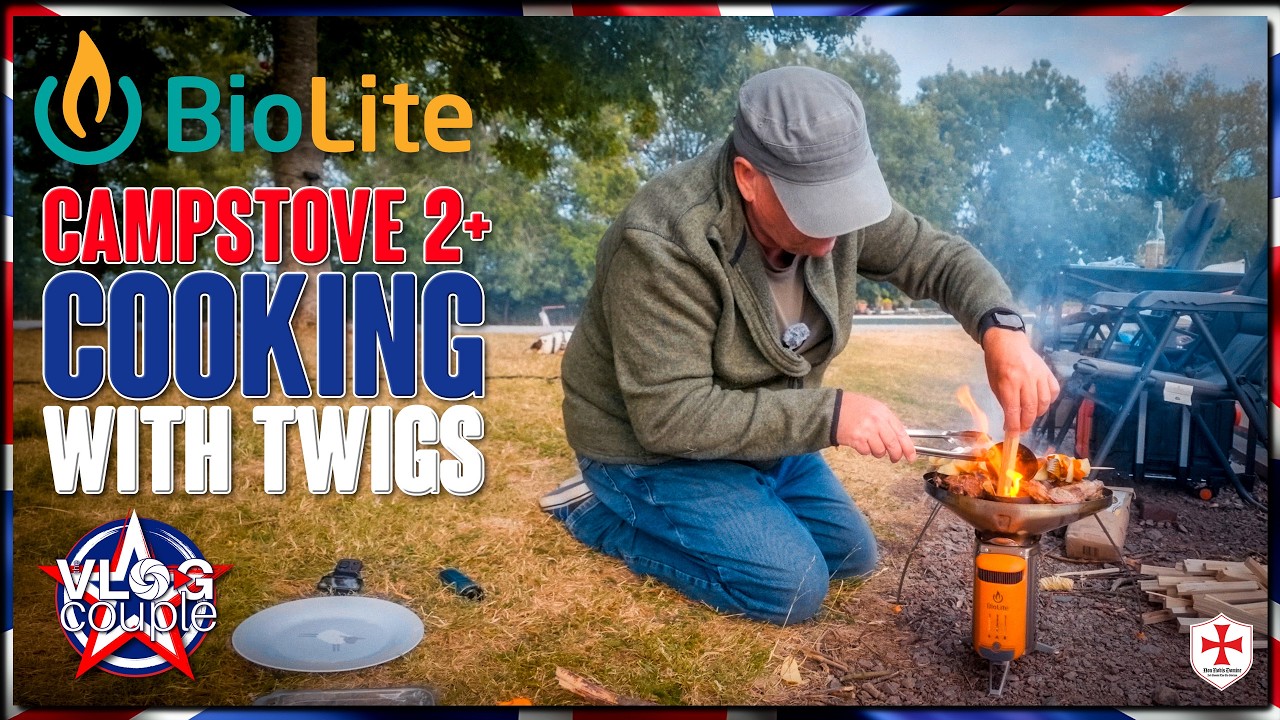 Biolite Campstove 2+ Full Kit - Cooking Lamb Chops with Twigs & Charging my iPhone Simultaneously