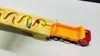 Marble Run Race ☆ HABA Slope & Retro Truck, Garbage Truck Long Version