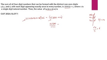 CAT 2024 Slot 1 | PERMUTATION & COMBINATIONS  - Previous Year CAT Questions