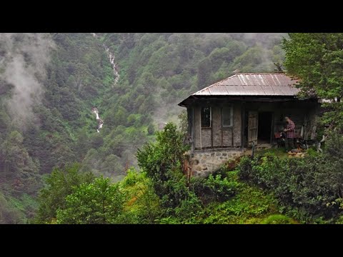 100 Year Old Abandoned Village House - Bread making in chipped stone - Primitive water mill
