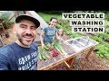 DIY Vegetable washing station | WITH SINK