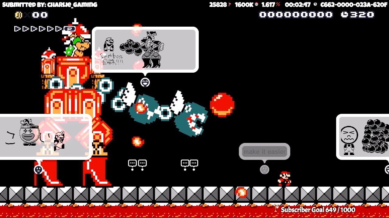 [GAMEPLAY 138] Nintendo Super Mario Maker Super Mario VS Mecha Bowzilla Wii U
