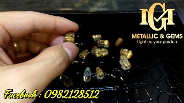 Tỳ hưu thạch anh tóc vàng bã mía ánh titan rực rỡ lung linh