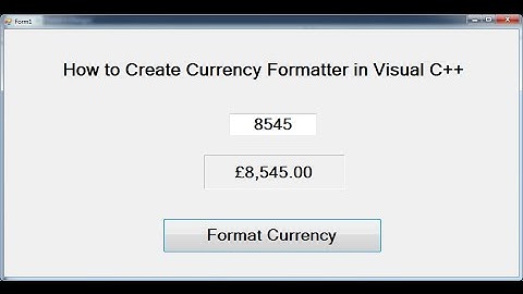 How to Format Currency in Visual C++
