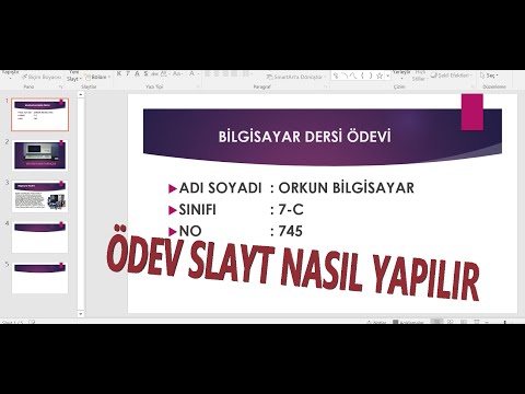 Slayt Nasıl Yapılır? Bilgisayarda Basit Adımlarla Powerpoint Mükemmel Ödev Slaytı Hazırlama