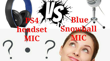 Blue Snowball Ice USB vs Official PS4 wireless headset (sound test) What