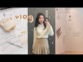Productive vlog  study at caf grwm trying fall drinks preppy fits deep cleaning 