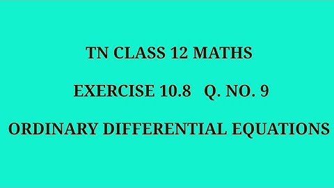 TN 12th maths chapter 10  exercise 10.8 question number 9