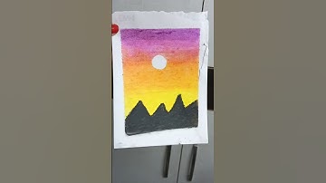 Easy Sunrises oil pastel colours kids for kids | kids drawing diy #ytshorts #viralshort #shorts #diy
